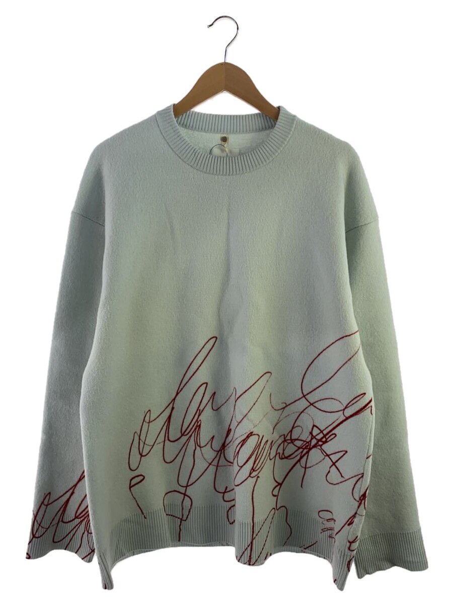 【中古】OAMC(OVER ALL MASTER CLOTH)◆編み物・スウェーター(朦々たる)/L/羊毛/BLU//【メンズウェア】