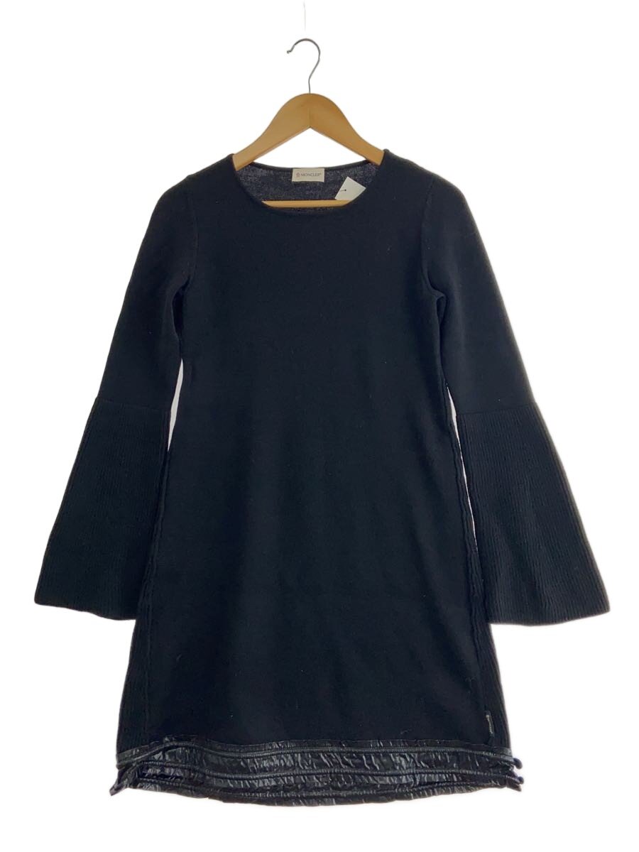 【中古】MONCLER◆長袖編み物衣裳/S/羊毛/BLK/C20939557400//【レディース御召しもの】