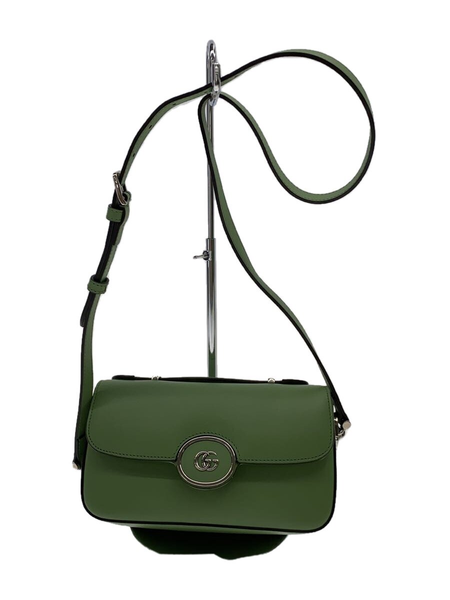 【中古】GUCCI◆ショルダーバッグ/なめし革/緑であること/739722【御徒面子】