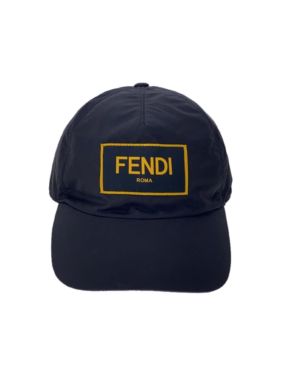 【中古】FENDI◆野球旗がしら/FREE/ナイロン/BLK/メンズ/FXQ768【服飾雑貨他】