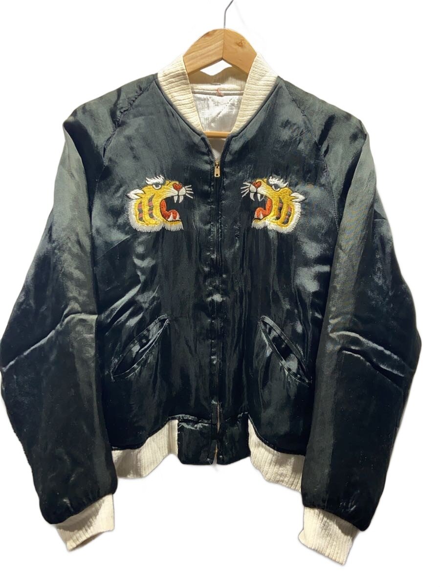 【中古】50s-/差し上げ物/YKKジップ/スカジャン/BLK/取り繕い/破れ目//【メンズウェア】
