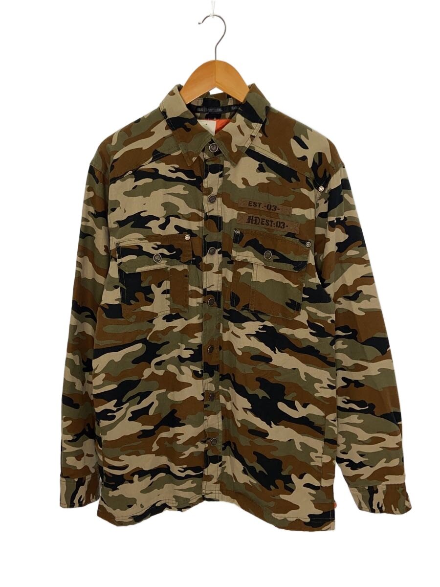 【中古】HARLEY DAVIDSON◆ジャケット/M/コットン/カーキ/カモフラ/A03-06026/タグ付【メンズウェア】|2nd STREET 店