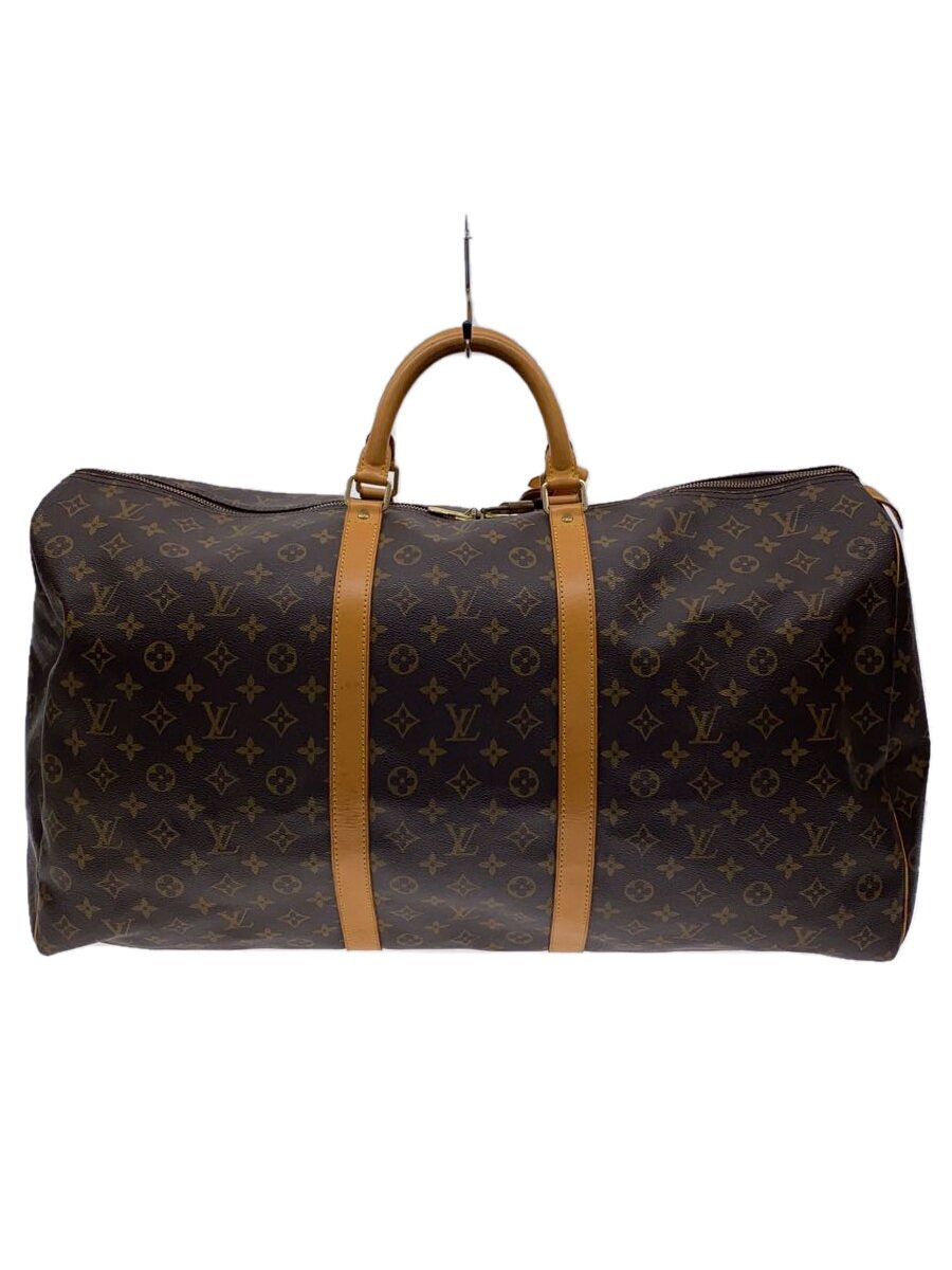 【中古】LOUIS VUITTON◆キーポル60_モノグラム・帆布_BRW/PVC/BRW【御徒面子】