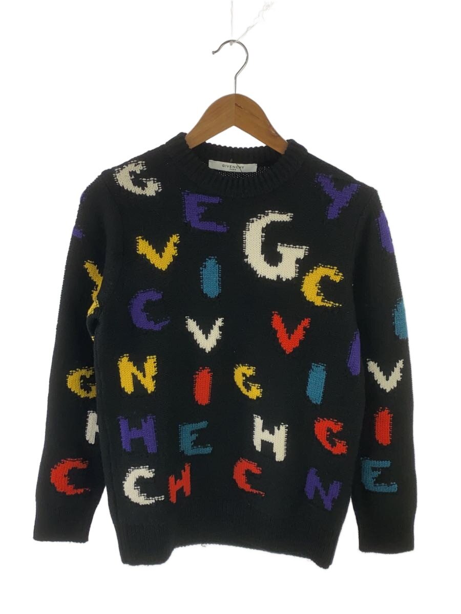 【中古】GIVENCHY◆編み物・ティーシャツ(朦朦たる)/--/羊毛/BLK/BM906J4Y2J【メンズウェア】
