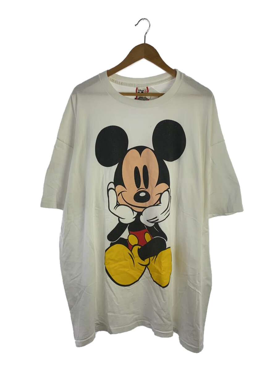 【中古】Disney VINTAGE◆SUPERSIZE/オスワリミッキー/知られた人着付ける ティーシャツ/--/綿織物/白いこと/刷り上げる【メンズウェア】