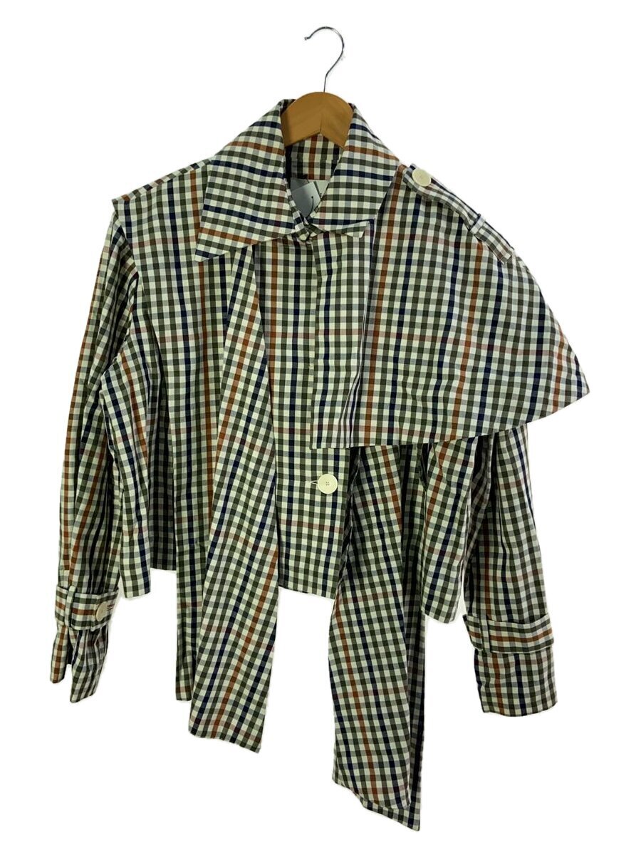 【中古】A.W.A.K.E MODE/肩かけ付き添い人クロップドトレンチコート/S/綿織物/KHK/照合のしるし【レディース御召しもの】