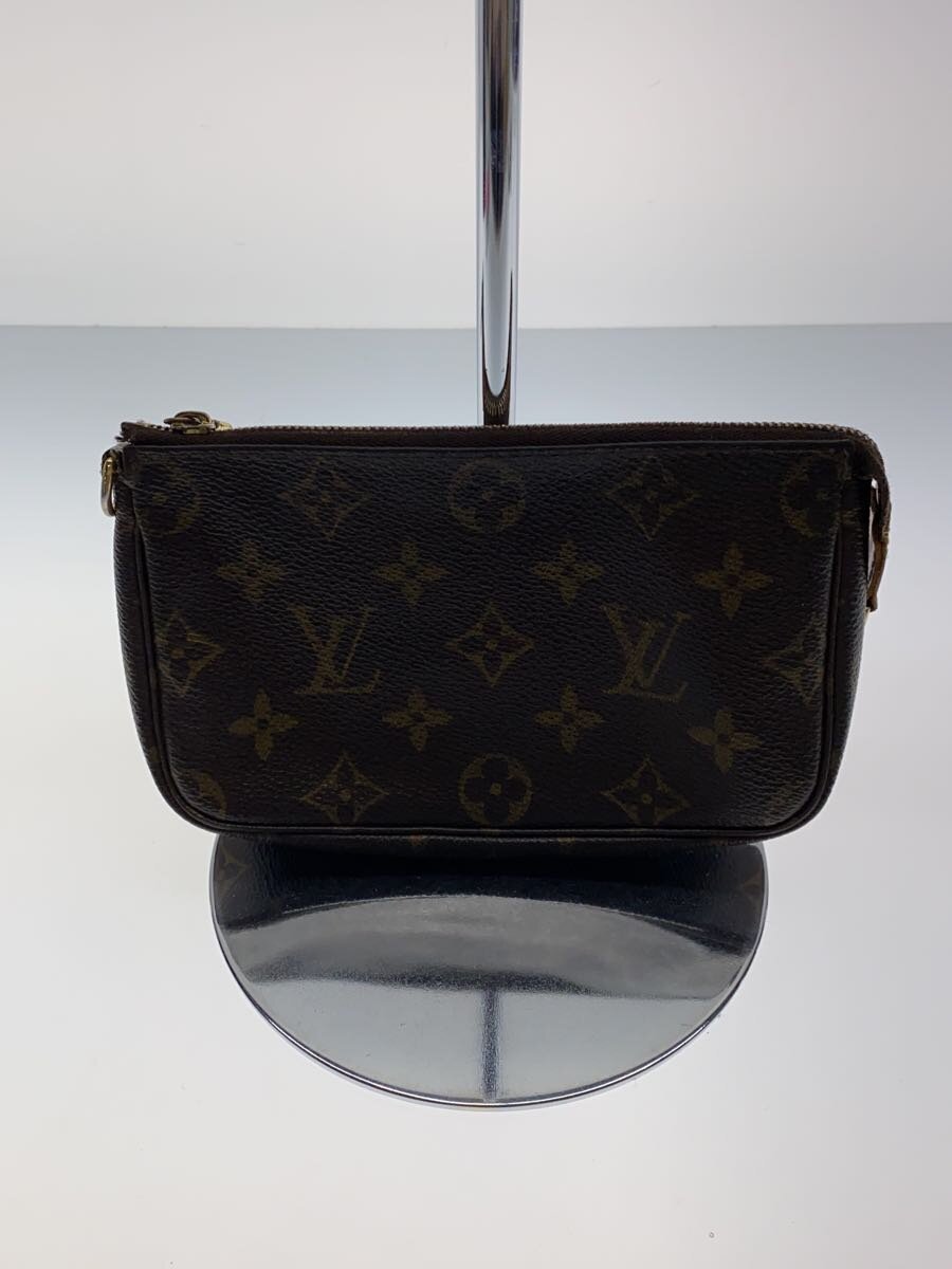 【中古】LOUIS VUITTON◆ミニ・ポシェット・アクセソワール_モノグラム・帆布_BRW【御徒面子】