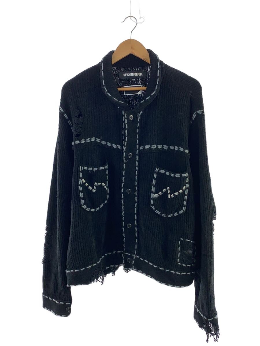 【中古】NEIGHBORHOOD◆PG1 SAVAGE KNIT/L/綿織物/黒いこと/PD-242-NH-KN-011【メンズウェア】
