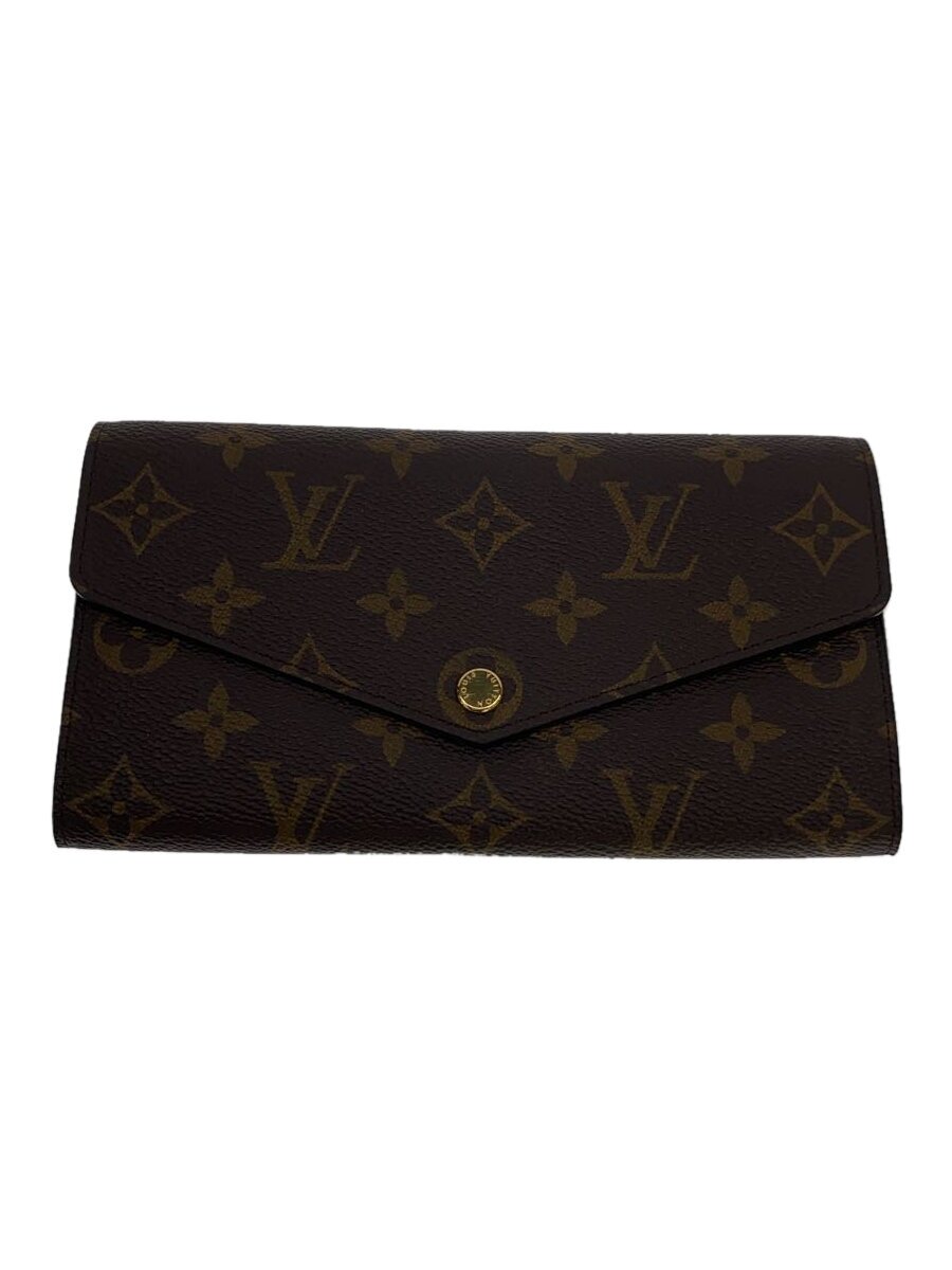 【中古】LOUIS VUITTON◆2)ポルト・フォイユ・サラ_モノグラム・キャンバス_BRW_フューシャ/PVC/BRW/レディース【服飾雑貨他】