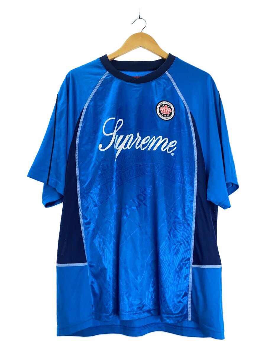 【中古】Supreme◆プルオーバー/XL/ポリエステル/BLU/jacquard Soccer Jersey//【メンズウェア】