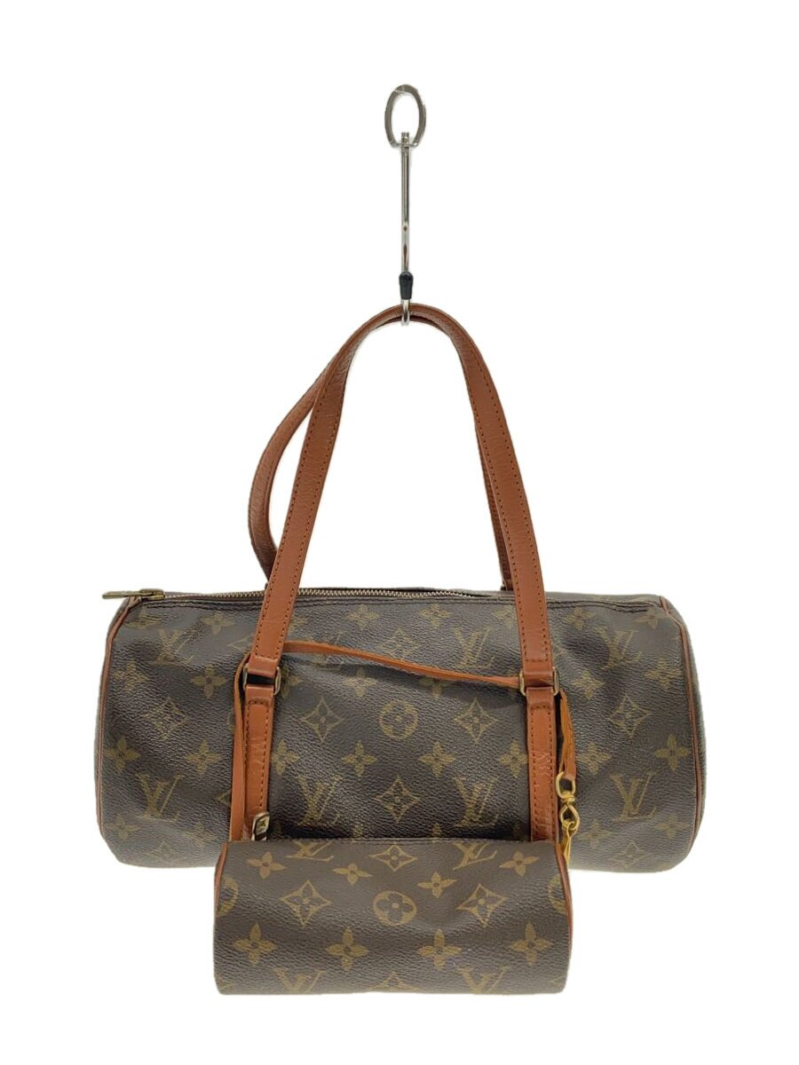 【中古】LOUIS VUITTON◆パピヨン30_モノグラム・帆布_BRW/PVC/BRW/M51365/赤銅色/赤銅色【御徒面子】