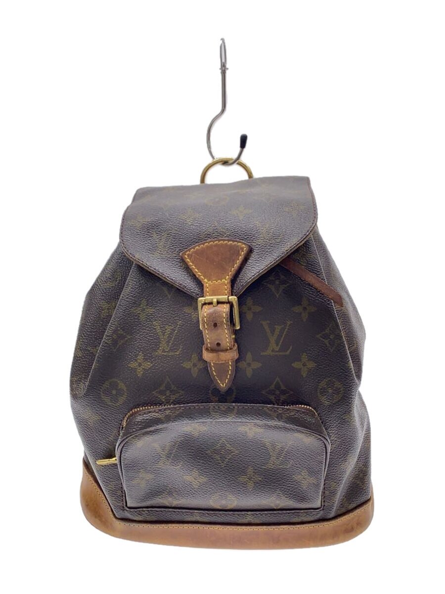 【中古】LOUIS VUITTON◆モン掏摸MM_モノグラム・帆布_BRW/PVC/BRW【御徒面子】