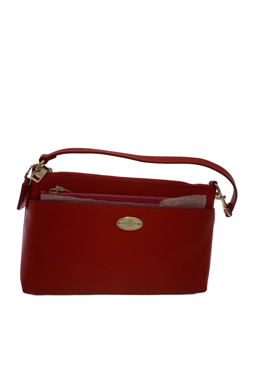 【中古】COACH◆ハンドバック/なめし革/RED/F53014【御徒面子】