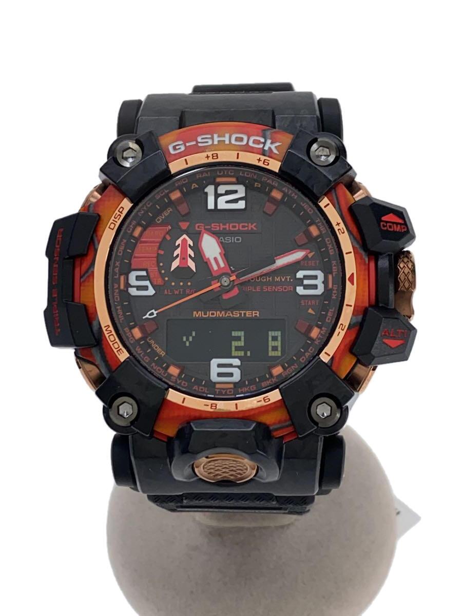 【中古】CASIO◆ソーラーウオッチ_G-SHOCK/デジアナ/BLK【服飾雑貨他】