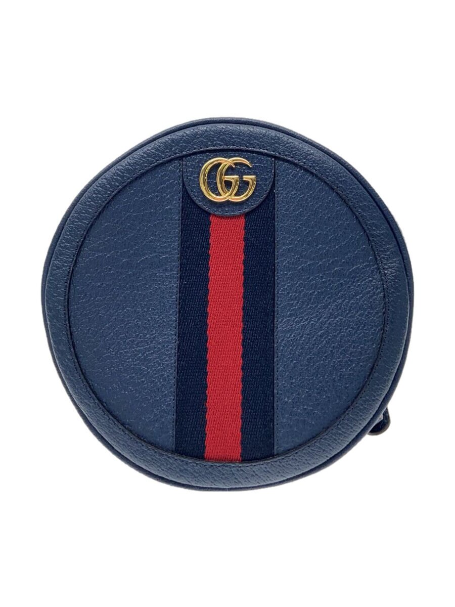 【中古】GUCCI◆ジェリーライン/ミニラウンドショルダーバッグ/レザー/NVY【バッグ】｜2ｎｄ STREET 店