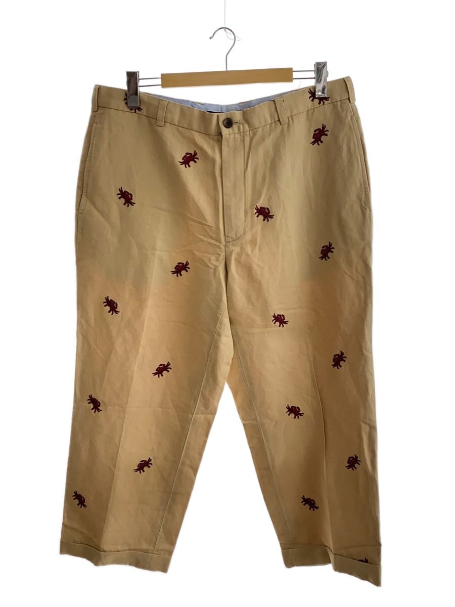 【中古】BROOKS BROTHERS◆下つ方/--/リネン/BEG/綿織物リネン/蟹刺しゅう【メンズウェア】