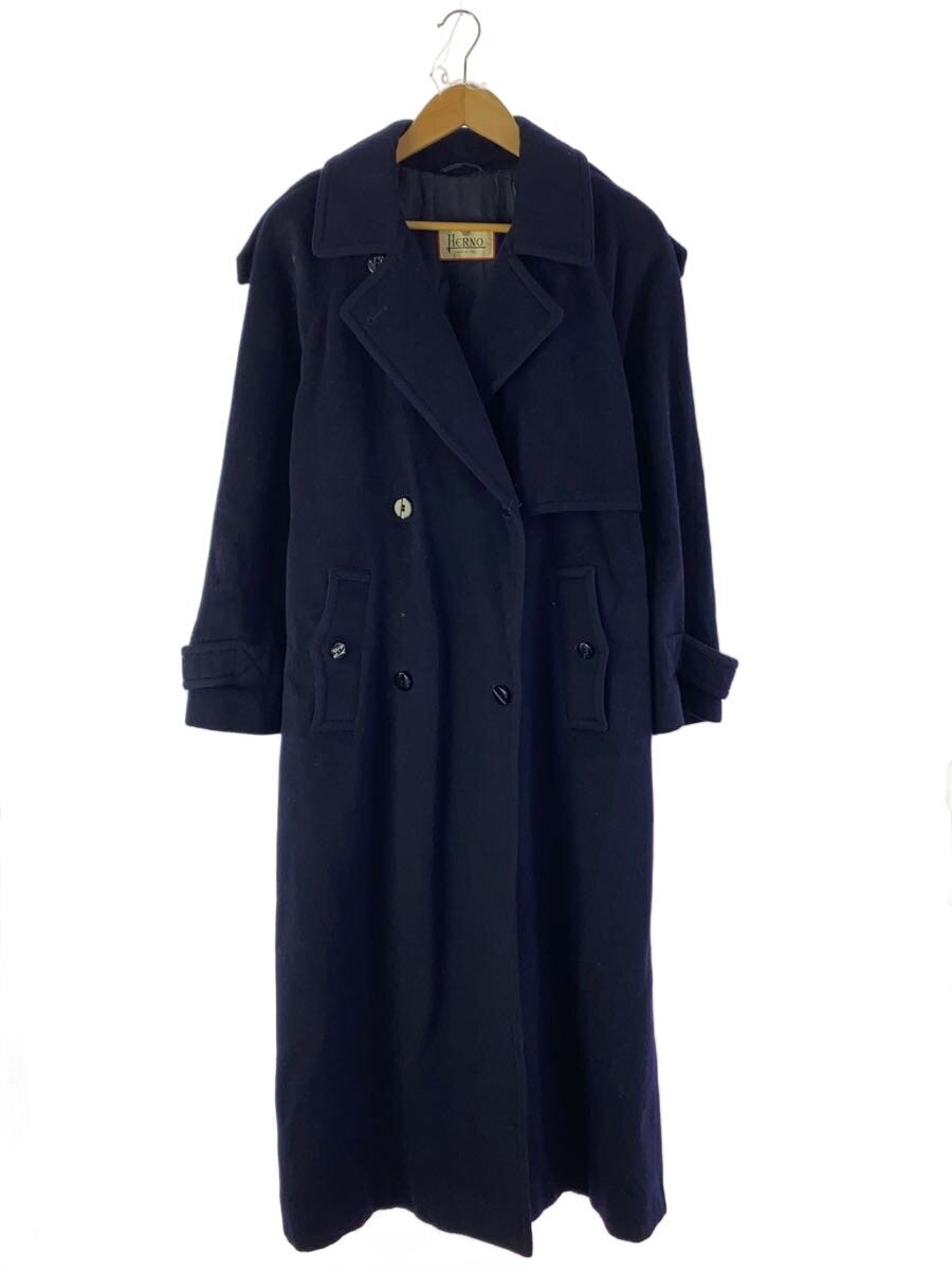 【中古】HERNO◆厚地の外套/--/羊毛/NVY【レディース御召しもの】