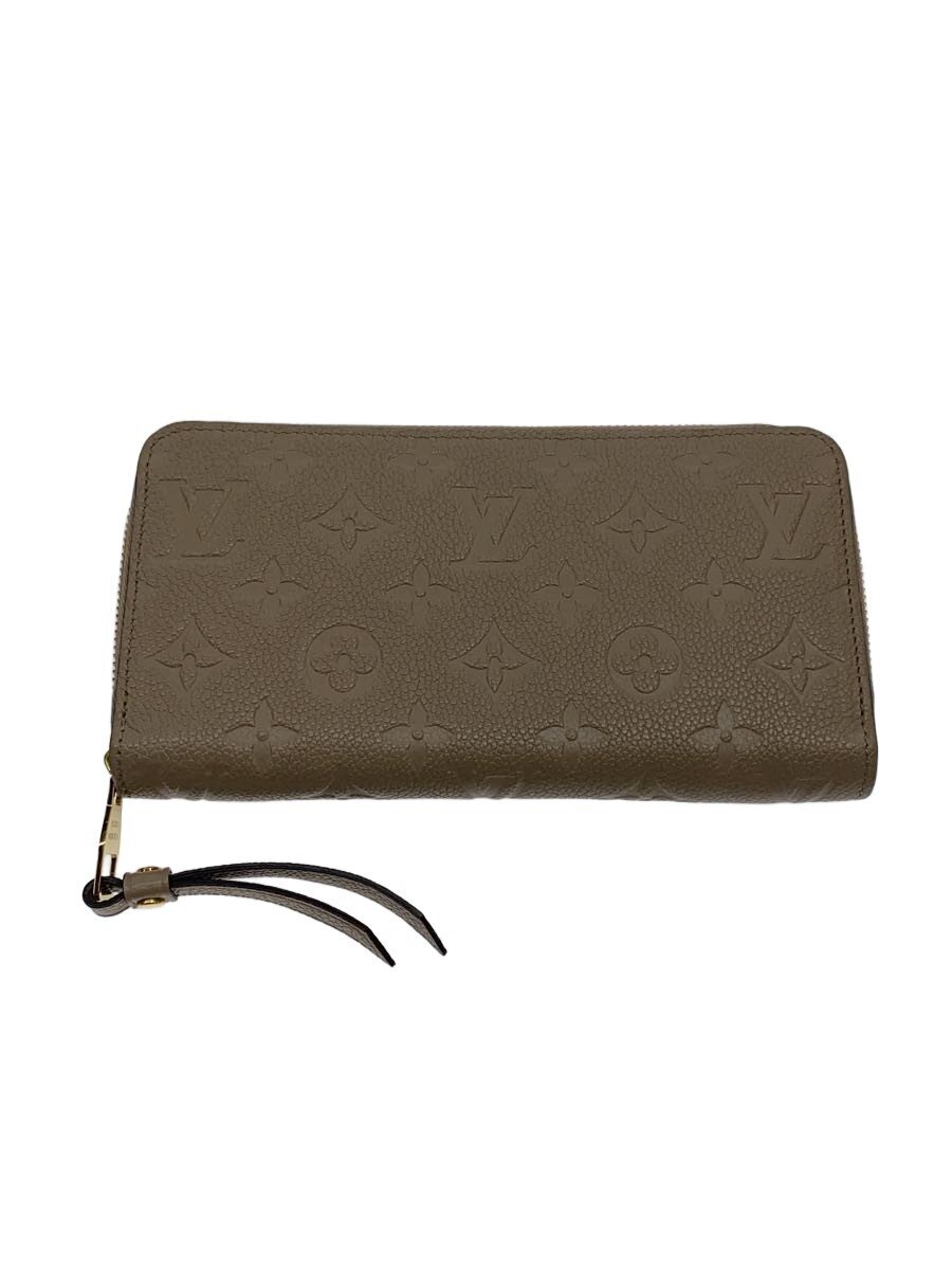 【中古】LOUIS VUITTON◆ジッピー・ウォレット_モノグラム・アンプラント/牛革/BEG/レディース【服飾雑貨他】