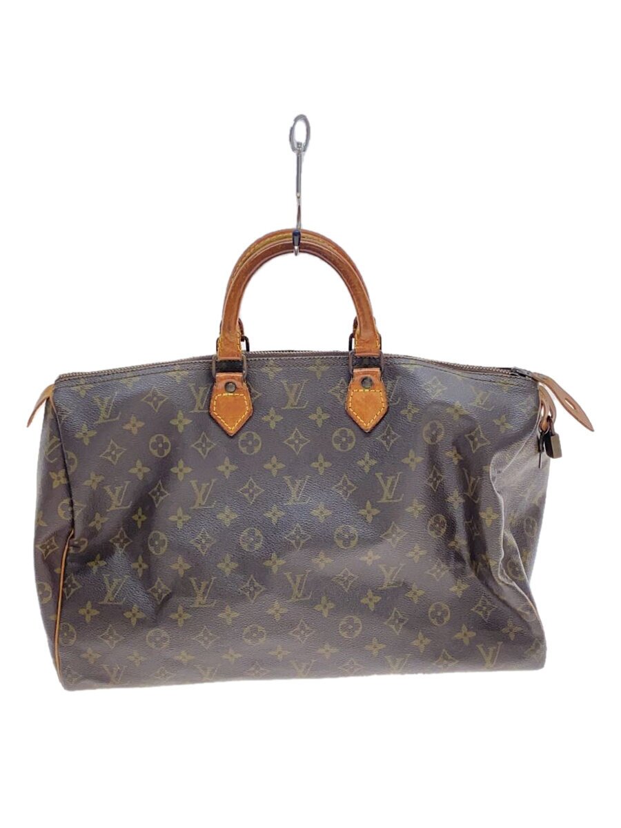 【中古】LOUIS VUITTON◆1)スピーディ35_モノグラム・帆布_BRW/PVC/BRW【御徒面子】