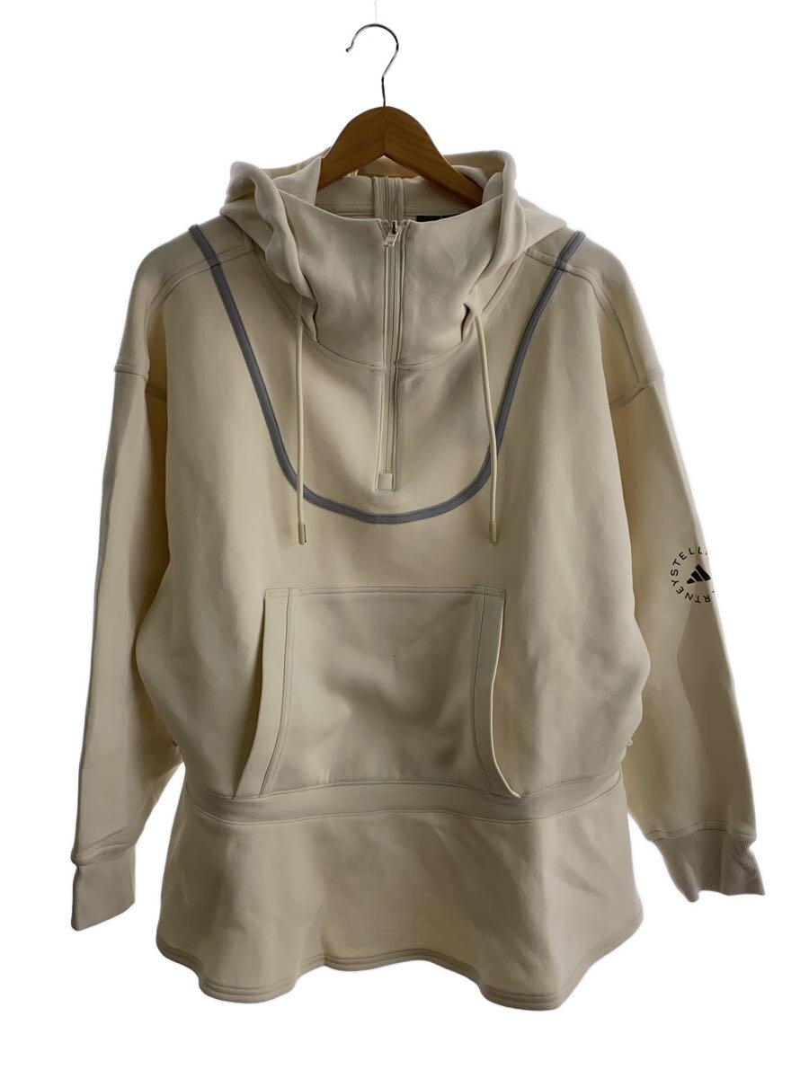 【中古】adidas by STELLAMcCARTNEY◆aSMC PEPLUM 固定ディスク/パーカー/L/綿織物/CRM/JX9108【レディースお召しもの】