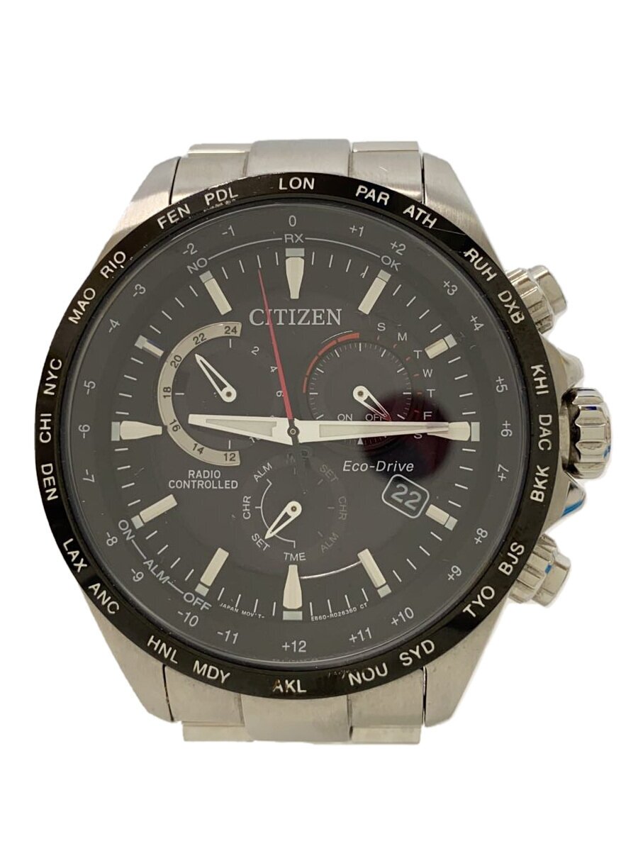 【中古】CITIZEN◆ソーラーウオッチ/アナログ/ステンレス鋼/SLV/SLV/SS/E660-R011324【服飾雑貨他】