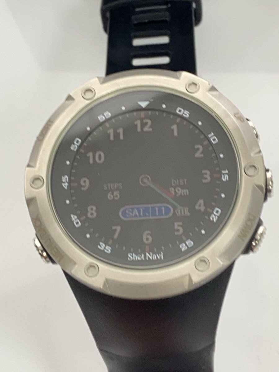 【中古】ShotNavi◆スマートウォッチ/デジタル/BLK/BLK/Evolve α【服飾雑貨他】
