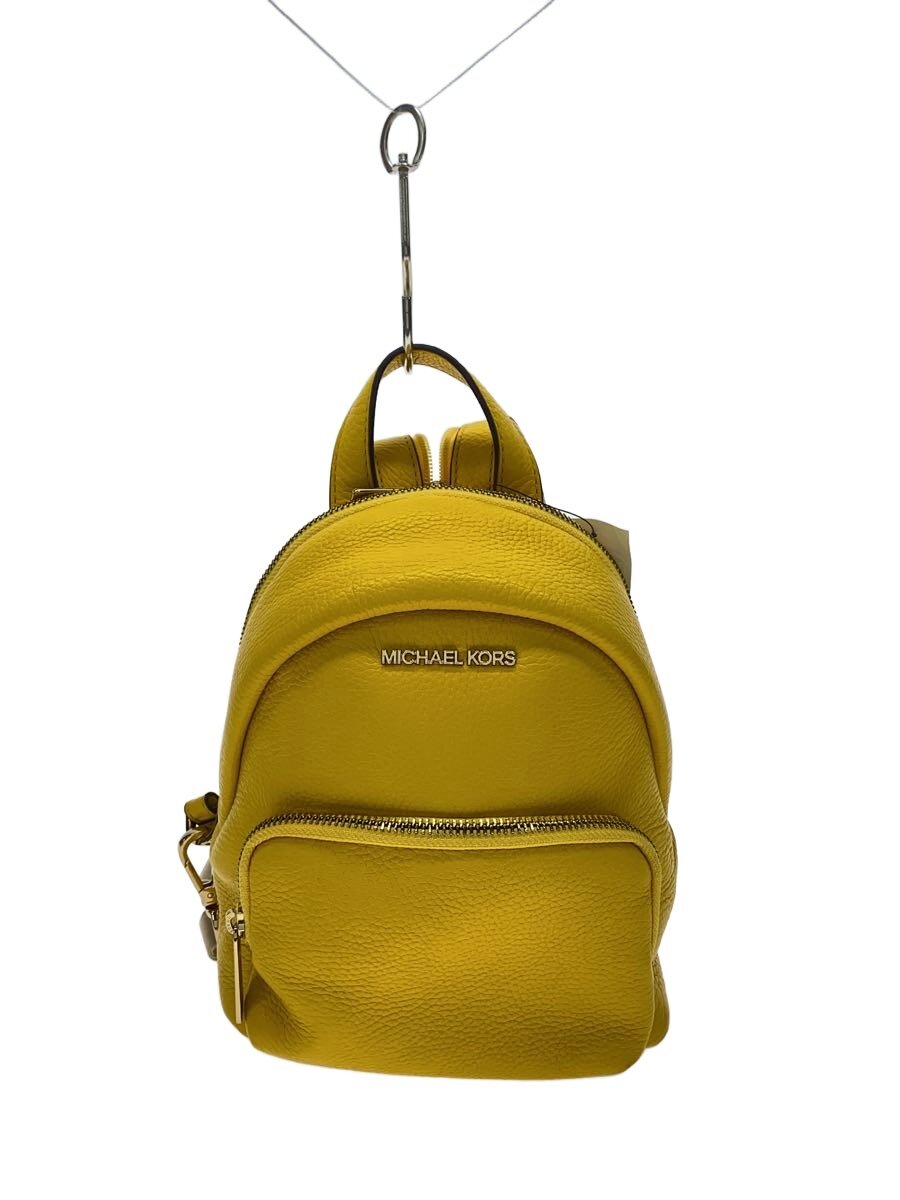 【中古】MICHAEL KORS◆ERIN SMALL BACKPACK/背嚢/--/YLW/35T0GERB5L//【御徒面子】