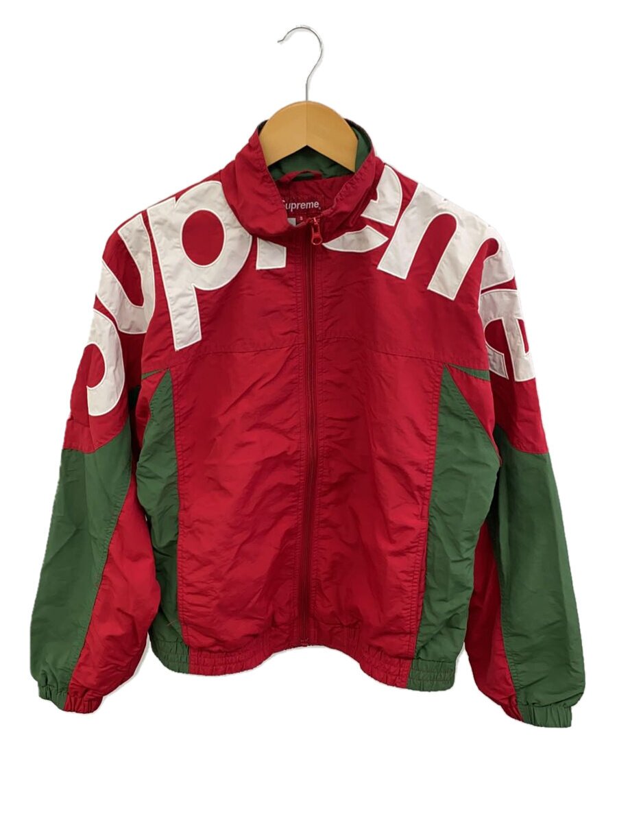 【中古】Supreme◆19AW/Shoulder Logo Track Jacketナイロン上衣/S/ナイロン/RED/【メンズウェア】
