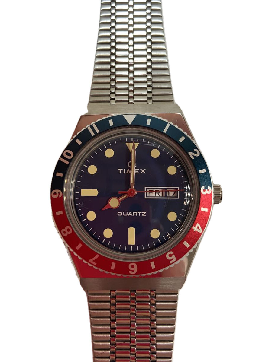 【中古】TIMEX◆Q TIMEX 1979/OG色つや/石英ウオッチ/アナログ/ステンレス鋼/米国海軍/しろがね色【服飾雑貨他】