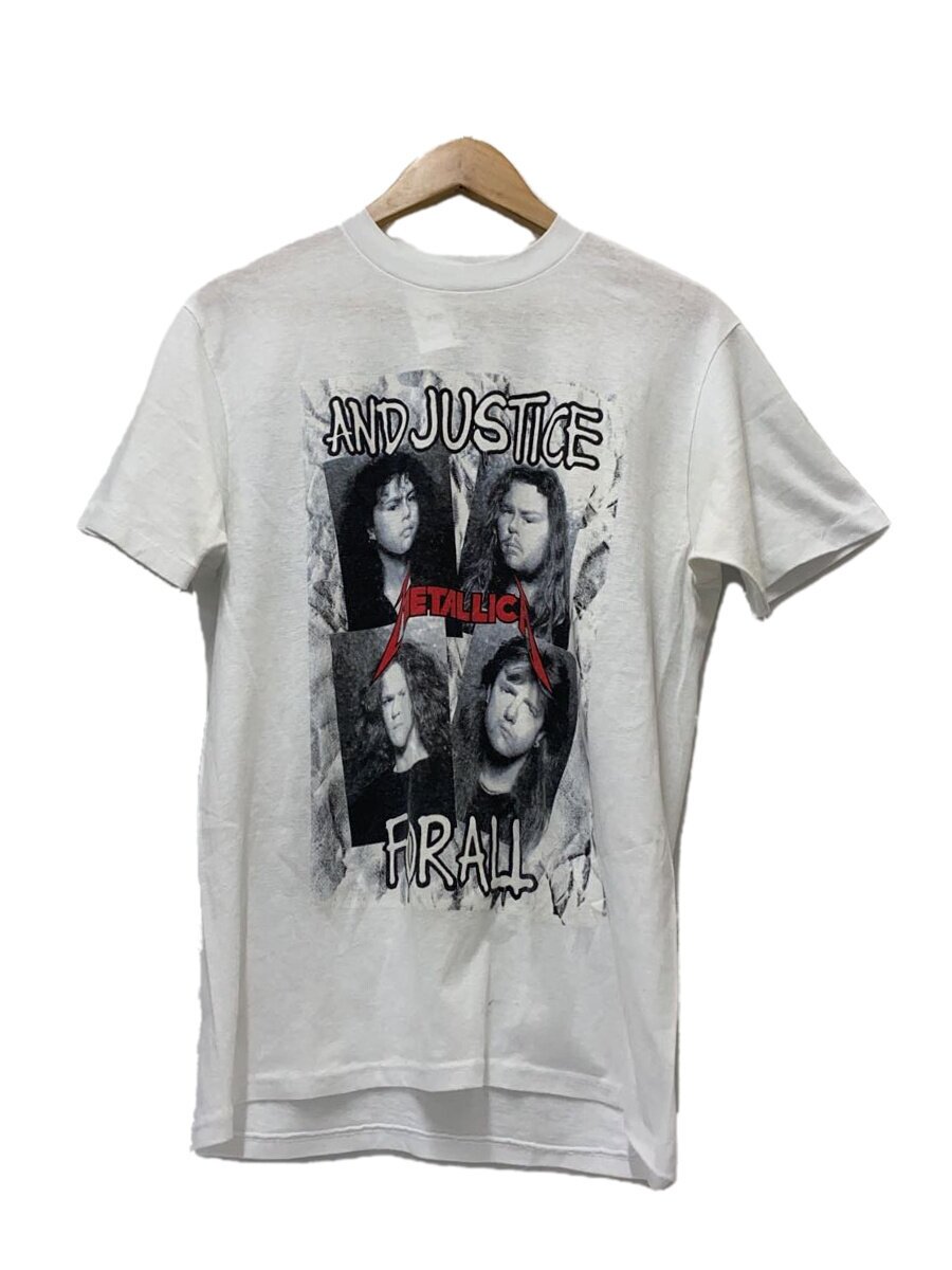 【中古】80s/AND JUSTICE FOR ALL/METALLICA/USA製/L/綿織物/白いこと/刷り上げる【メンズウェア】