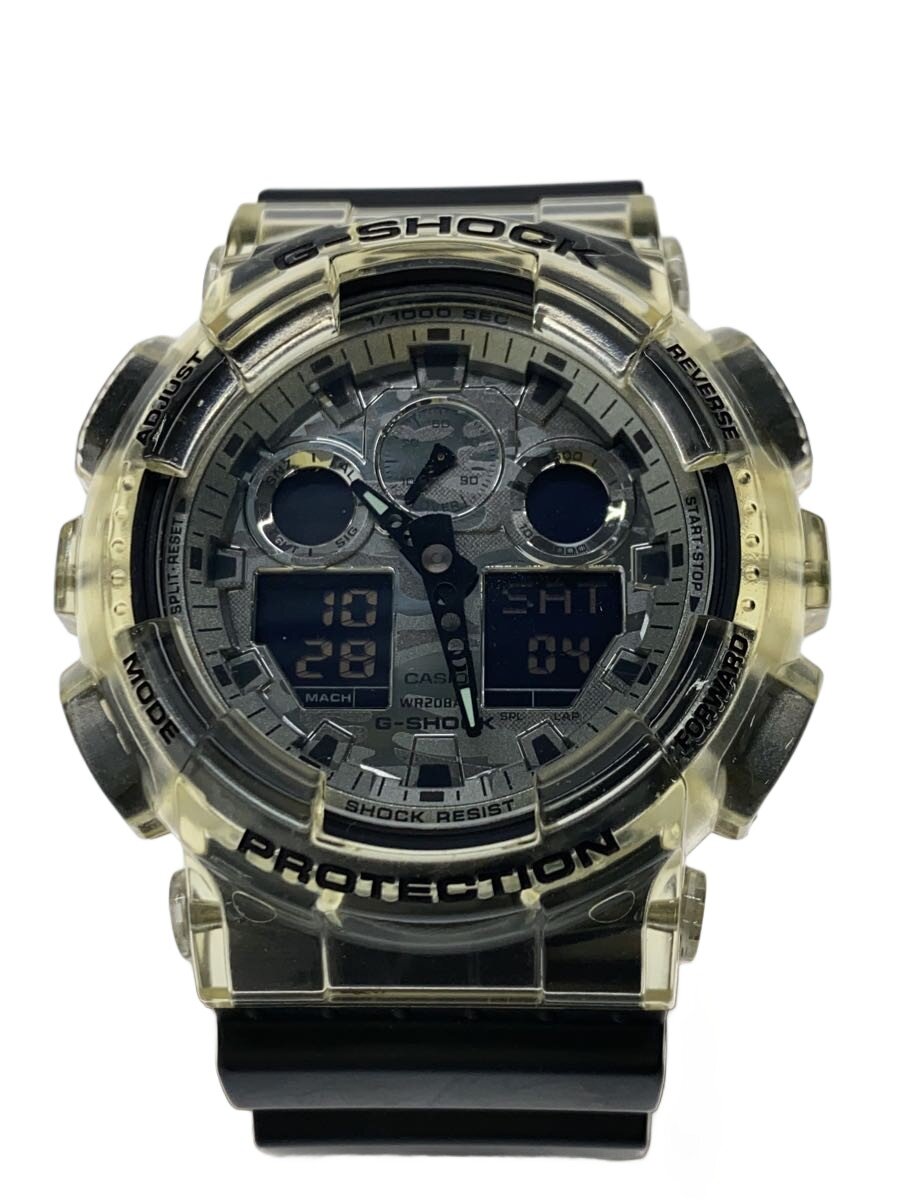【中古】CASIO◆石英ウオッチ_G-SHOCK/デジタル/天然ゴム/BLK/BLK【服飾雑貨他】