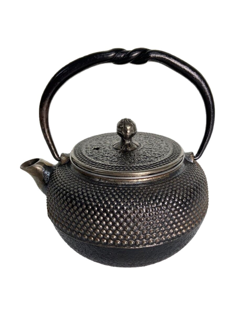 【中古】南部鉄器◆清末作 純砂鉄製 霰紋砂鉄急須/和食器その他【キッチン用品】