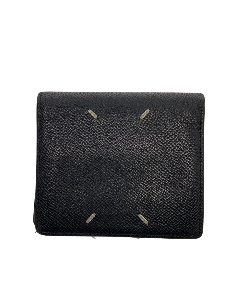 【中古】Maison Margiela◆当て嵌める感有/FLAP WALLET/2つ折り札入れ/なめし革/BLK/メンズ/SA1UI0020//【服飾雑貨他】