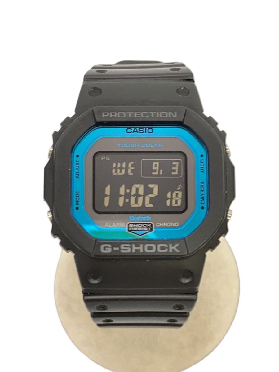 【中古】CASIO◆ソーラーウオッチ・G-SHOCK/デジタル/--/BLK/BLK/SS【服飾雑貨他】