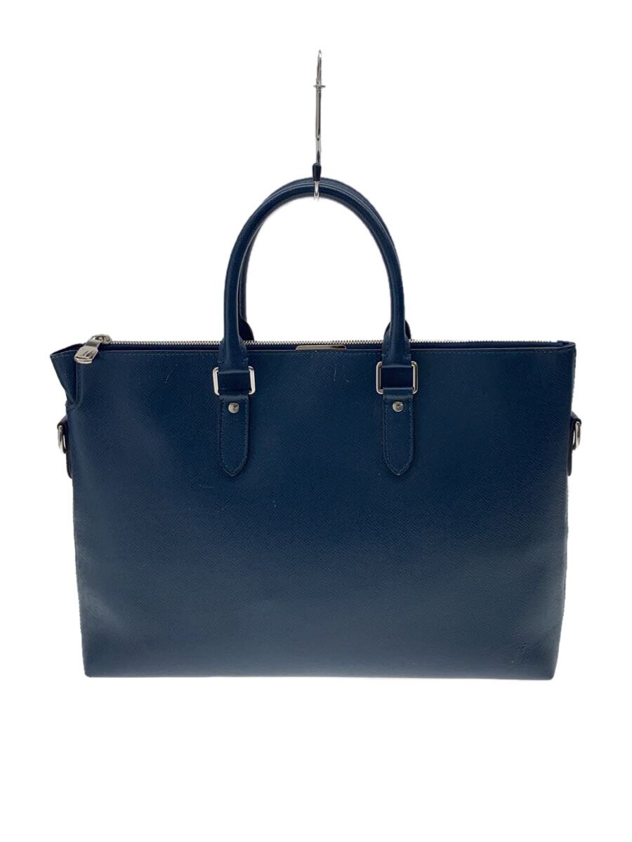【中古】LOUIS VUITTON◆アントン・ブリーフケース_五分五分ガ/牛皮/NVY/無地【御徒面子】