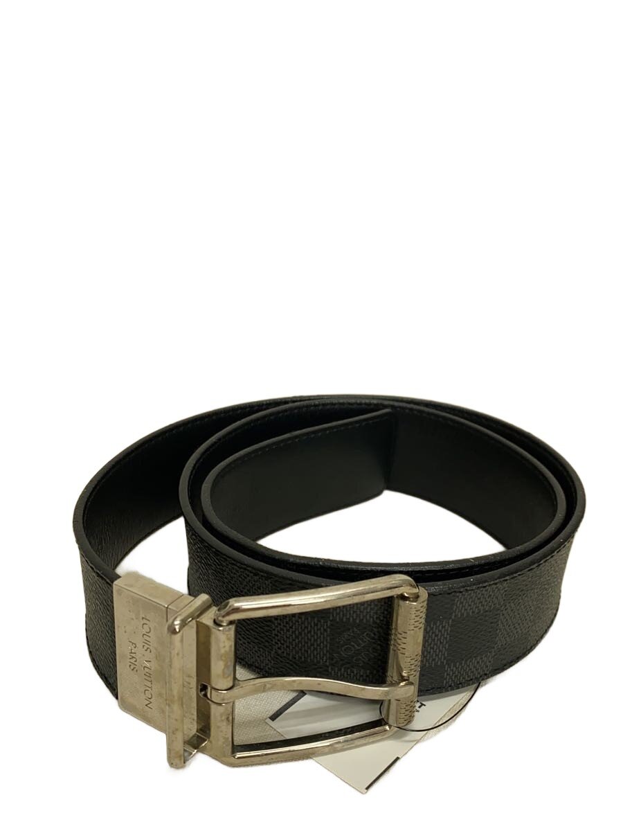 【中古】LOUIS VUITTON◆サンチュール・ダミエプリント40MM_ダミエ・グラフィット/レザー/BLK/総柄/メンズ【服飾雑貨他】｜2ｎｄ STREET 店