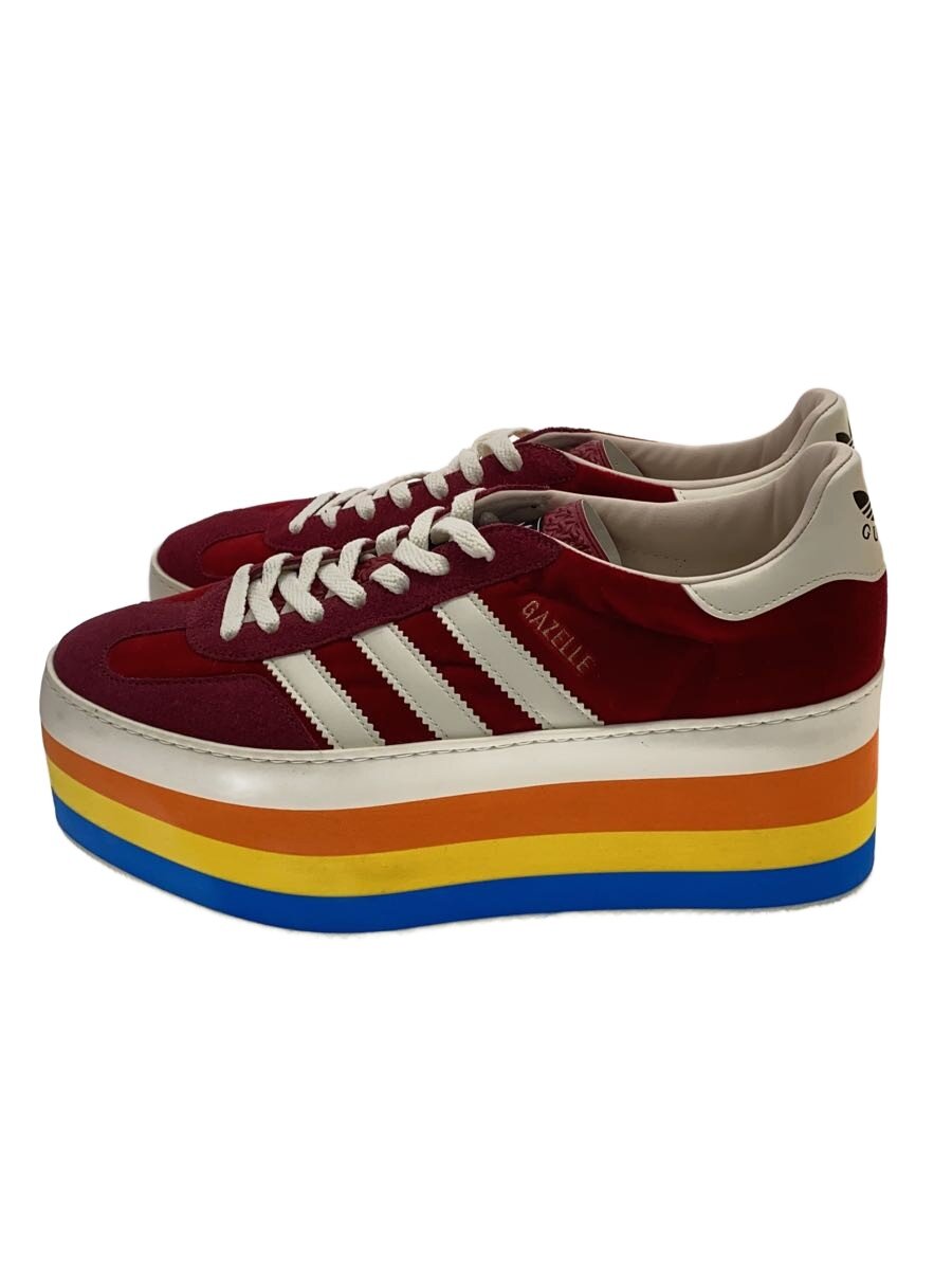【中古】adidas◆GAZELL PLATFORM/ローカットスニーカー/27.5珊/RED/天鵞絨/707871【シューズ】