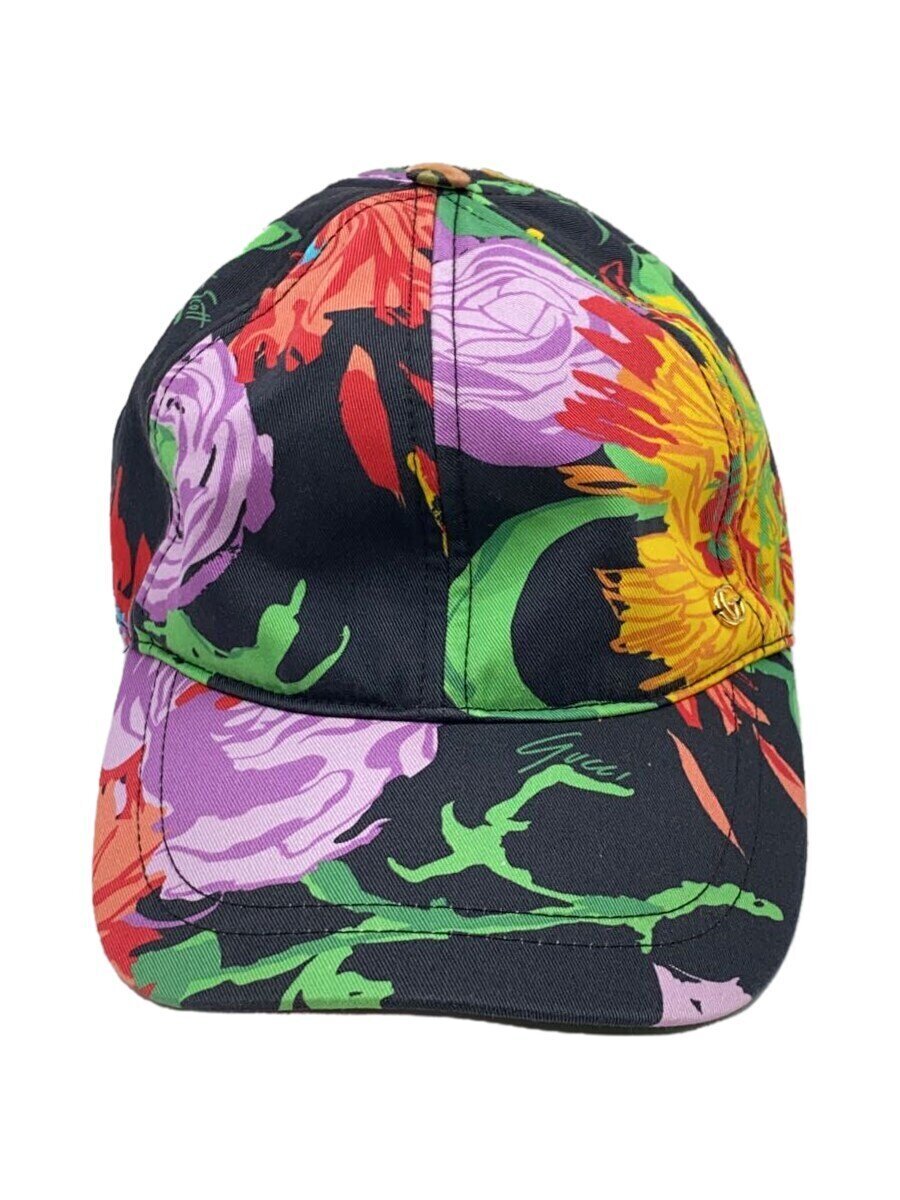 【中古】GUCCI◆旗がしら/S/綿織物/マルチ色つや/花柄/646061 3HACU【服飾雑貨他】