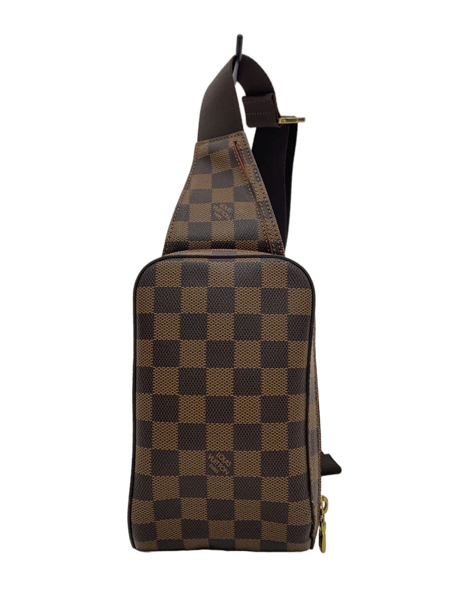【中古】LOUIS VUITTON◆ジェロニモス_ダミエ・エベヌ/PVC/BRW/総柄//【御徒面子】