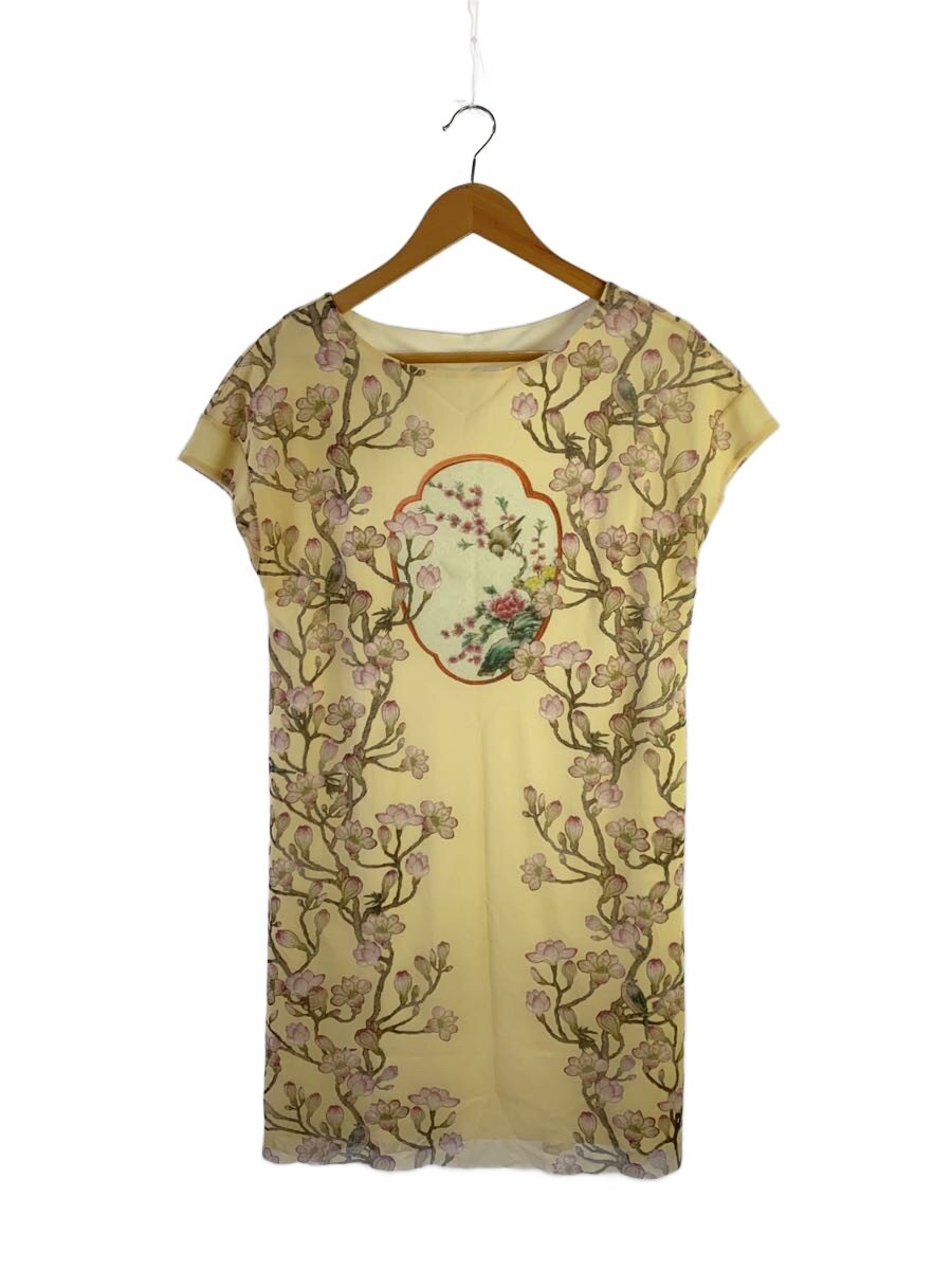 【中古】VIVIENNE TAM◆パワーネット/花鳥/半袖ワンピース/0/ナイロン/アイボリー/総柄/016-140108//【レディースウェア】|2nd STREET 店