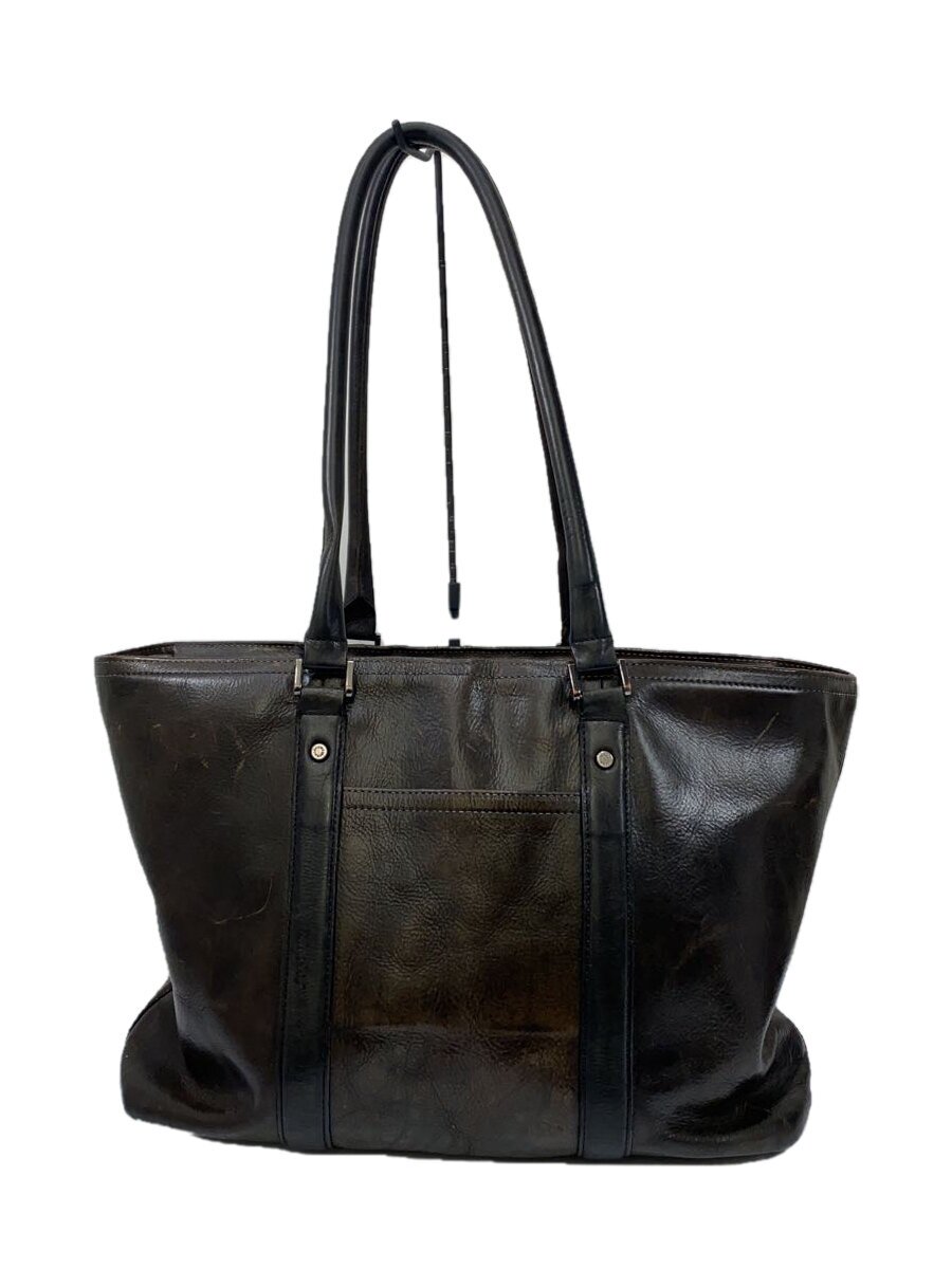 【中古】COCOMEISTER◆物質の状態思いめぐらす/トートバッグ/なめし革/BLK/小傷/剥がれ/内側汚れた状態/耐久性手中折れ【御徒面子】