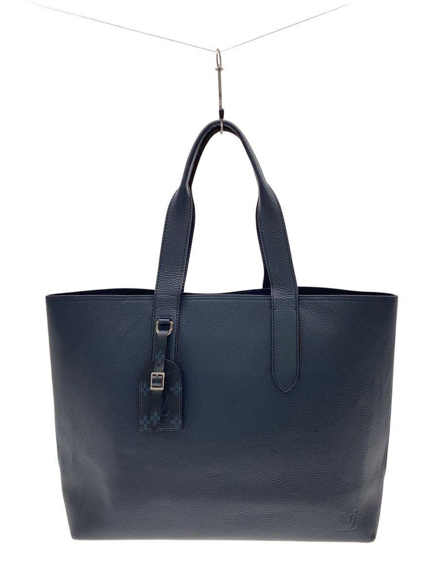 【中古】LOUIS VUITTON◆カバ・ヴォワヤージュNV_キュイール・トリヨン/牛皮/NVY【御徒面子】