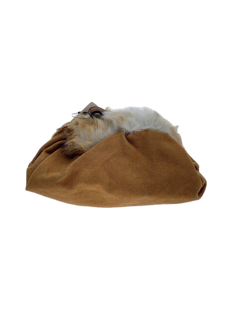 【中古】eb・a・gos◆合切袋/毛革/帆布/BEG/無地/タカイソラノシタ390/17289//【御徒面子】