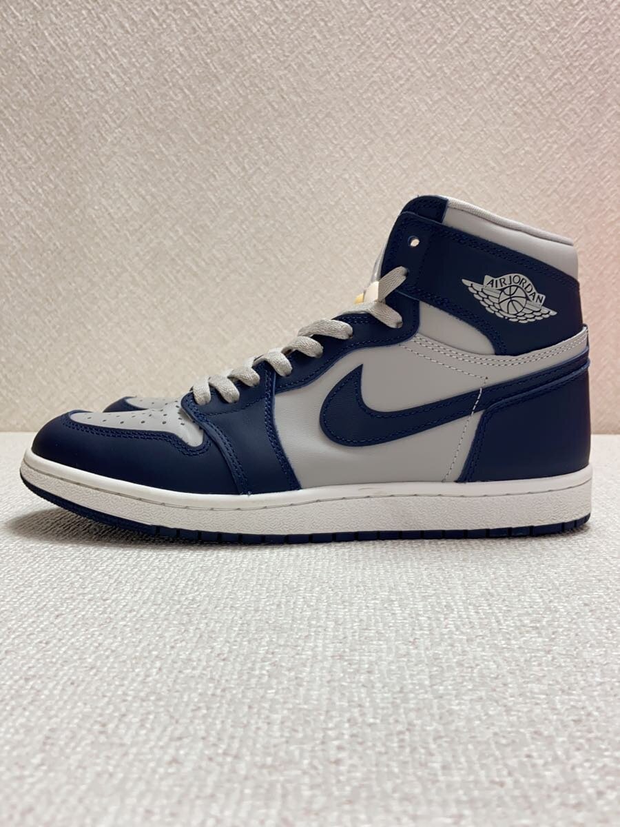 【中古】NIKE◆AIR JORDAN 1 HIGH 85_大気圏 ジョーダン 1 御機嫌 85/27糎/NVY【シューズ】