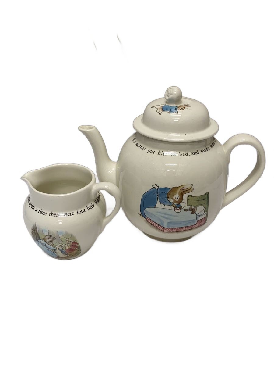 【中古】WEDGWOOD◆洋食器余分の物/2点書き割り/ティーポット/クリーマー/ピーターラビット/うさぎ【勝手もと装置】