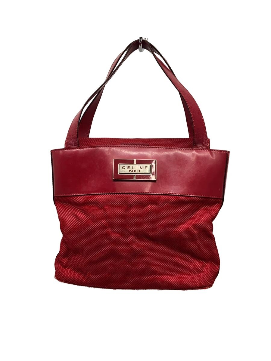 【中古】CELINE◆ハンドバック/--/RED/無地【御徒面子】