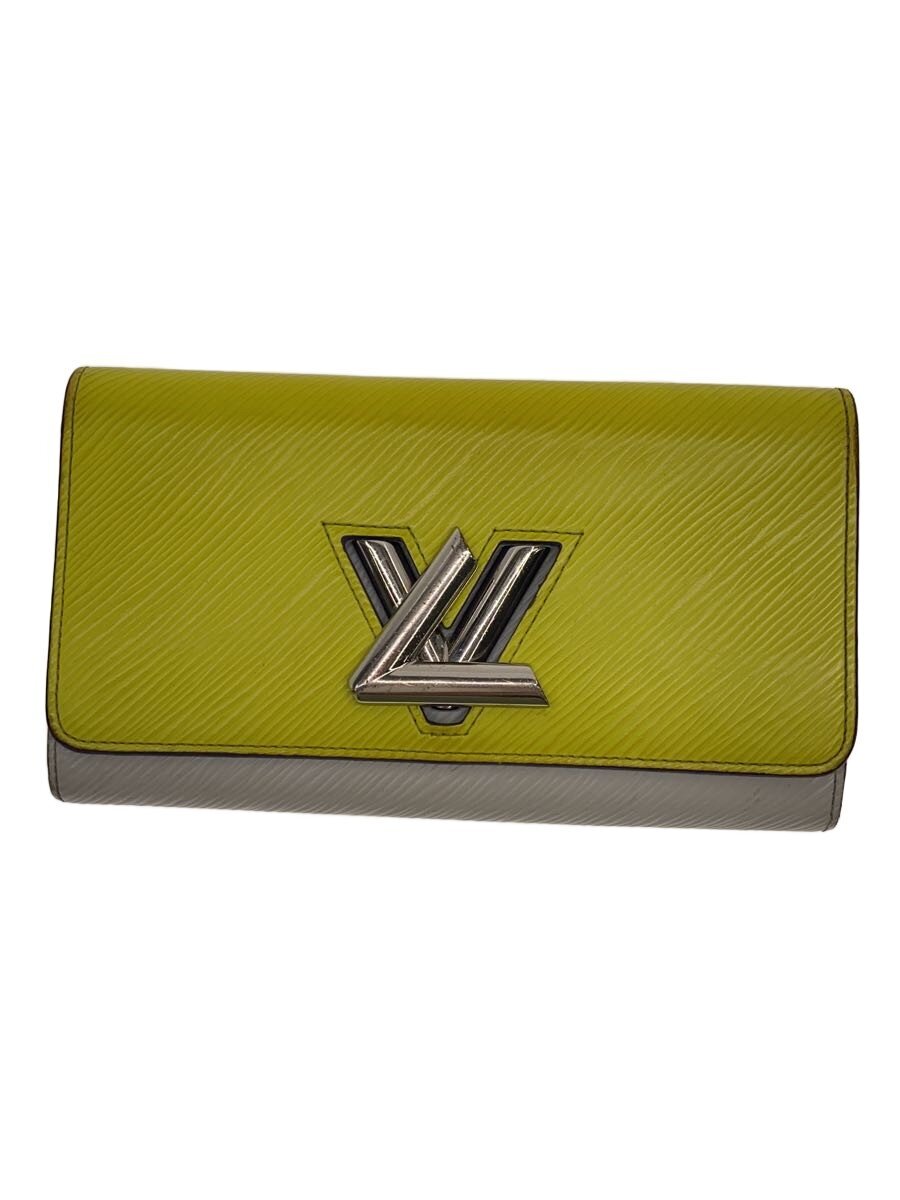 【中古】LOUIS VUITTON◆ポルト・フォイユ・ツイスト_エピ_トリコロール/なめし革/YLW/レディース【服飾雑貨他】