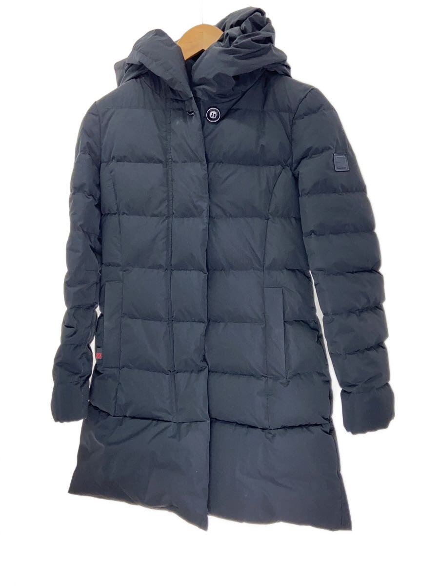 【中古】Woolrich◆ロングダウンジャケット/S/ポリエステル/BLK/WWOU0293【レディース御召しもの】