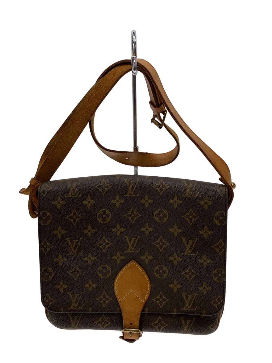 【中古】LOUIS VUITTON◆カルトシエールMM_モノグラム・帆布/PVC/BRW【御徒面子】