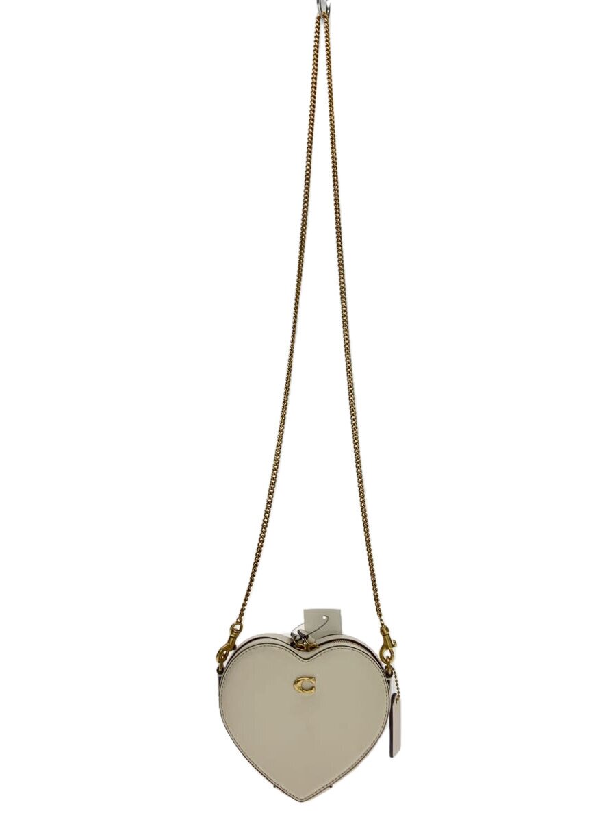 【中古】COACH◆多少黒ずみ有/ハートクロスボディ14/ショルダーバッグ/レザー/BEG/CE765【バッグ】|2nd STREET 店